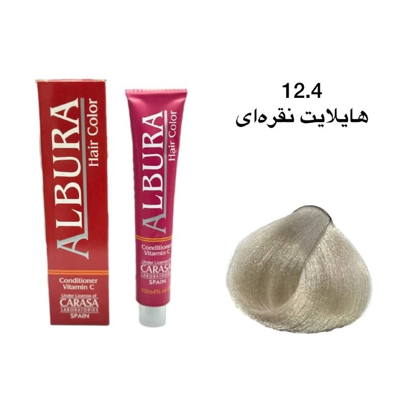 رنگ موی آلبورا شماره ۱۲.۴ هایلایت نقره ای
