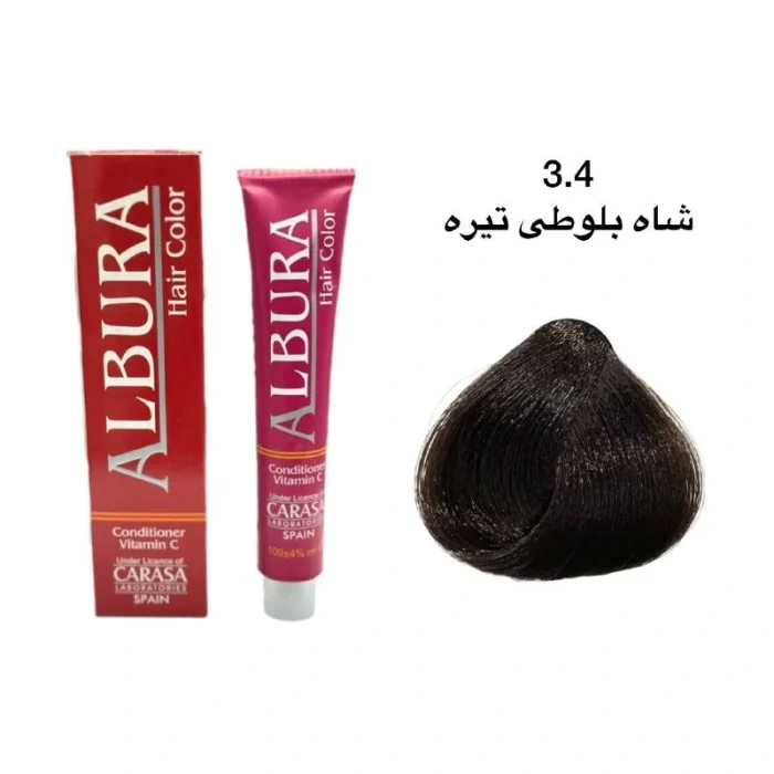رنگ موی آلبورا شماره ۳.۴ شاه بلوطی تیره