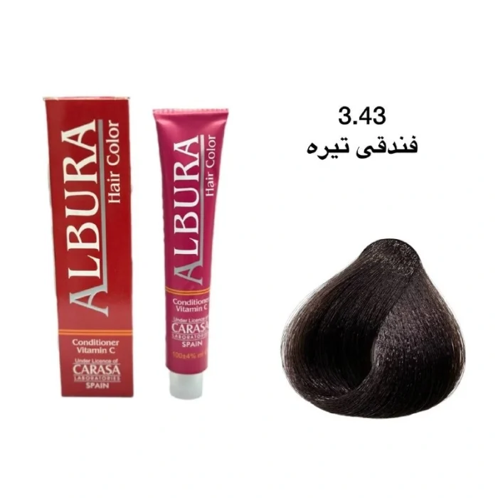 رنگ موی آلبورا شماره ۳.۴۳ فندقی تیره