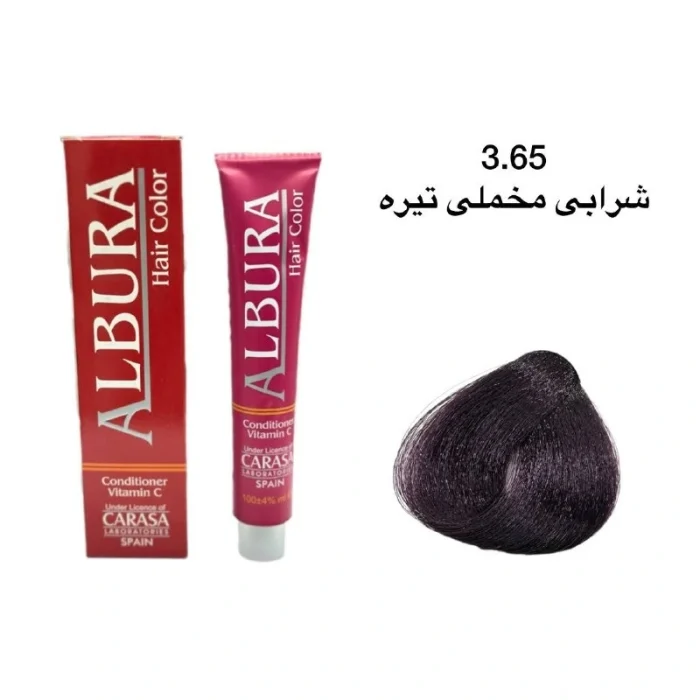 رنگ موی آلبورا شماره 3.65 شرابی مخملی تیره