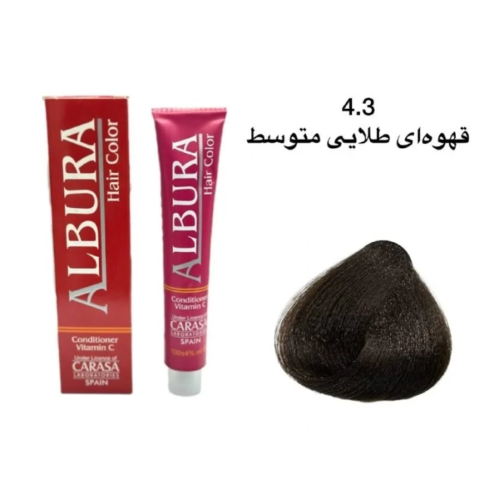 رنگ موی آلبورا شماره 4.3 قهوه‌ای طلایی متوسط