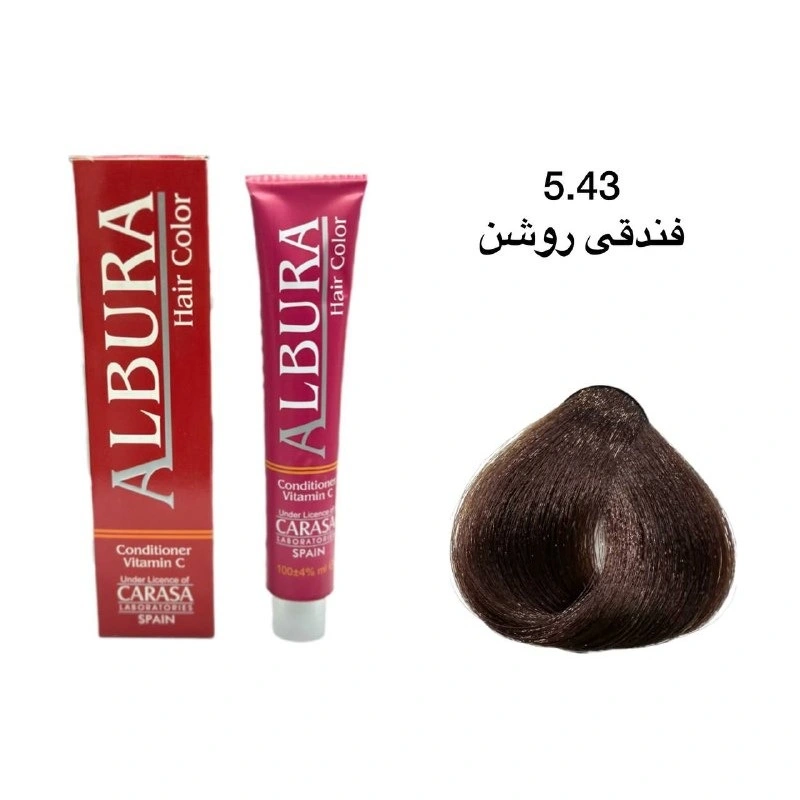 رنگ موی آلبورا شماره 5.43 فندقی روشن