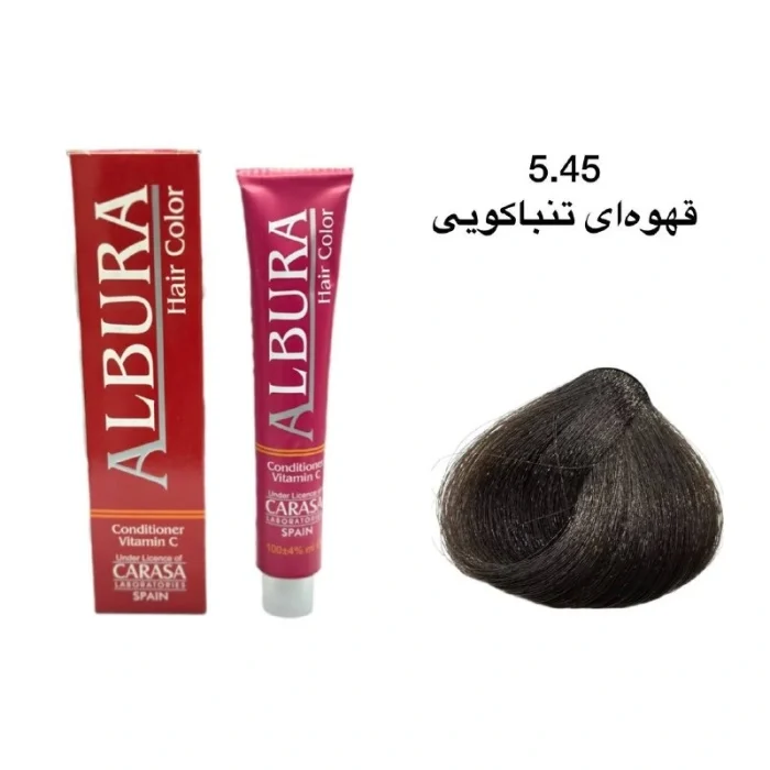 رنگ موی آلبورا شماره ۵.۴۵ قهوه‌ای تنباکویی