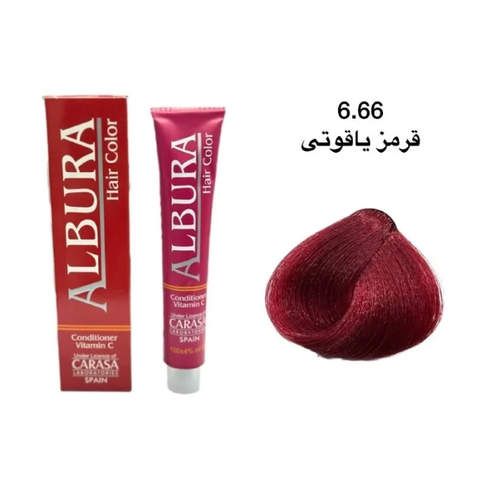 رنگ موی آلبورا شماره 6.66 قرمز یاقوتی