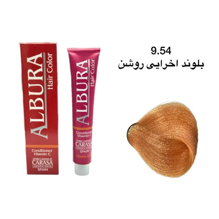 رنگ موی آلبورا شماره ۹.۵۴ بلوند اخرایی روشن
