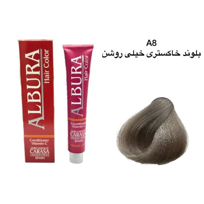 رنگ موی آلبورا شماره A8-9.۱۱ بلوند خاکستری خیلی روشن