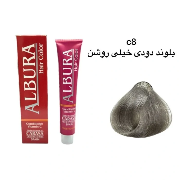 رنگ موی آلبورا شماره C8-9.۱ بلوند دودی خیلی روشن