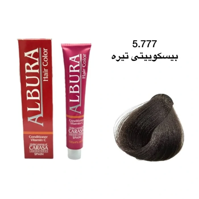 رنگ موی آلبورا شماره ۵.۷۷۷ بیسکویتی تیره