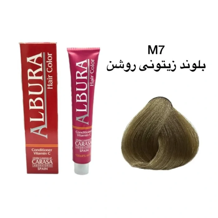 رنگ موی آلبورا شماره 8.2-M7 بلوند زیتونی روشن