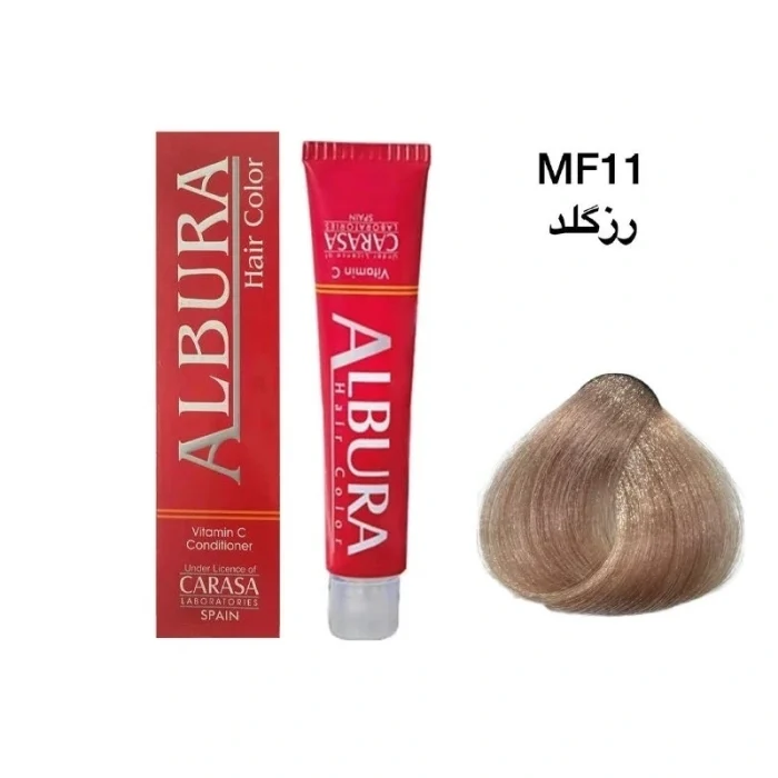 رنگ موی آلبورا شماره MF11 رز گلد