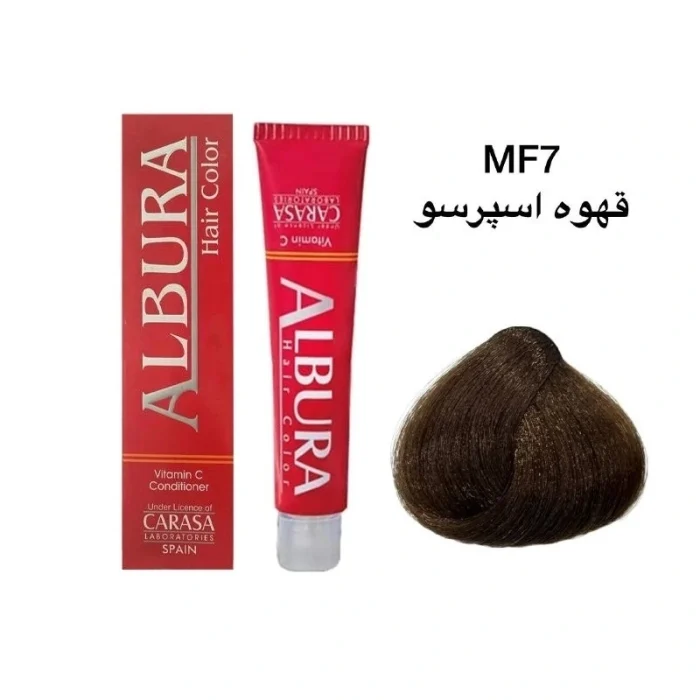 رنگ موی آلبورا شماره MF7 قهوه اسپرسو