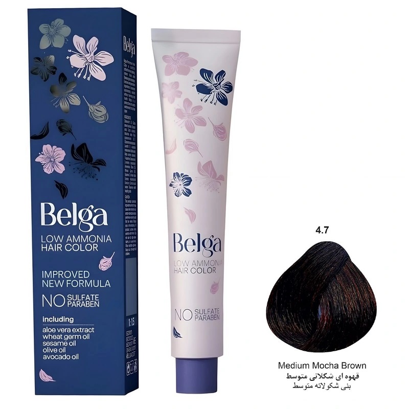رنگ مو بلگا شماره 4.7 قهوه ای شکلاتی متوسط