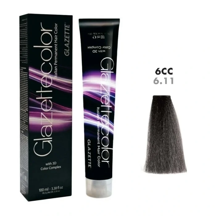 رنگ مو گلازت شماره 6CC بلوند خاکستری تیره قوی